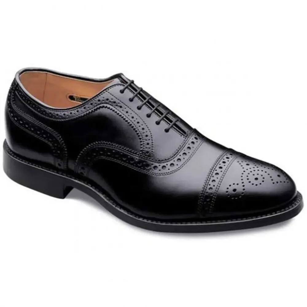 Allen Edmonds Strand Oxford Made in USA Shoes Cap Toe Lace Up Leather Black 9